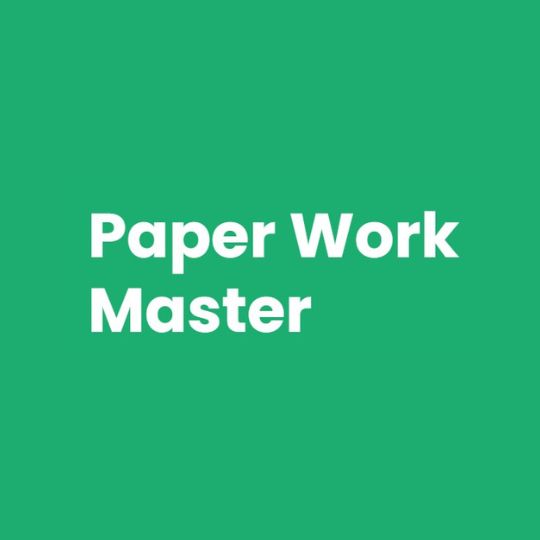 Master Paper Work